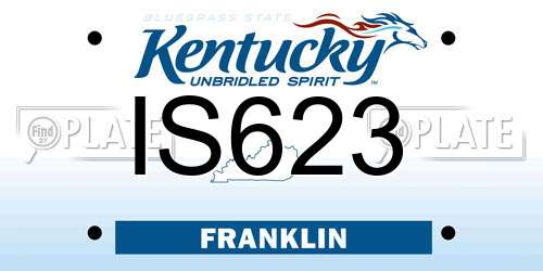 IS623 Kentucky License Plate