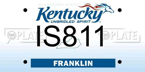 IS811 Kentucky License Plate
