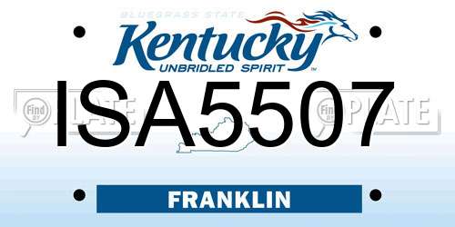 ISA5507 Kentucky License Plate