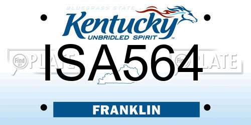 ISA564 Kentucky License Plate