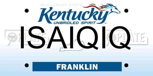 ISAIQIQ Kentucky License Plate