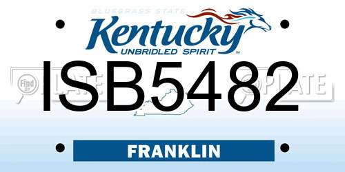 ISB5482 Kentucky License Plate