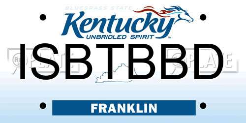 ISBTBBD Kentucky License Plate