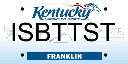ISBTTST Kentucky License Plate