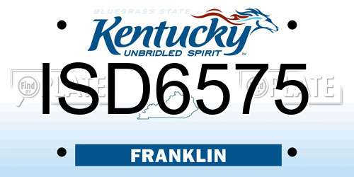 ISD6575 Kentucky License Plate