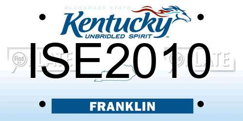 ISE2010 Kentucky License Plate