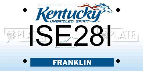 ISE28I Kentucky License Plate