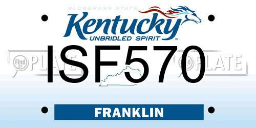 ISF570 Kentucky License Plate