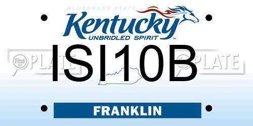 ISI10B Kentucky License Plate
