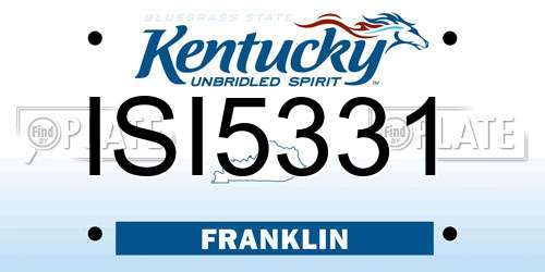 ISI5331 Kentucky License Plate