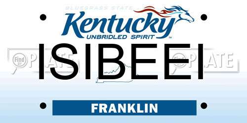 ISIBEEI Kentucky License Plate