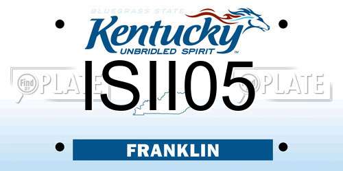 ISII05 Kentucky License Plate