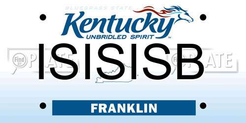 ISISISB Kentucky License Plate