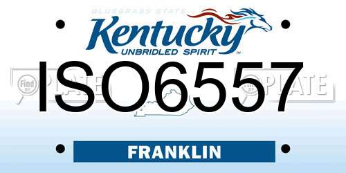ISO6557 Kentucky License Plate