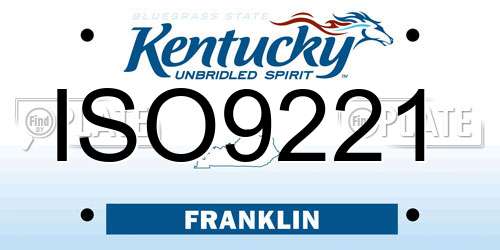 ISO9221 Kentucky License Plate