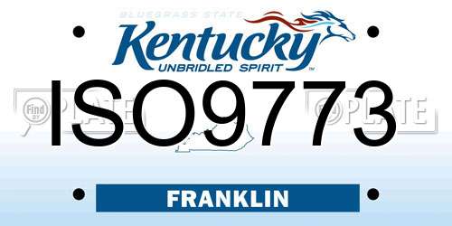 ISO9773 Kentucky License Plate