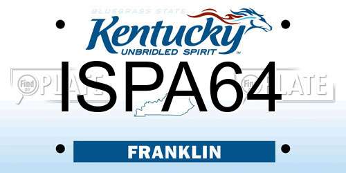 ISPA64 Kentucky License Plate