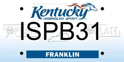 ISPB31 Kentucky License Plate