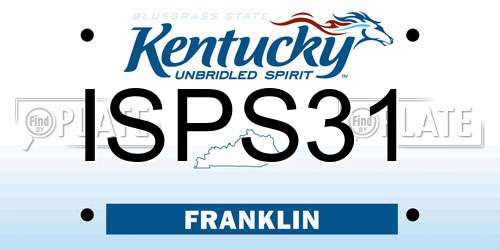 ISPS31 Kentucky License Plate