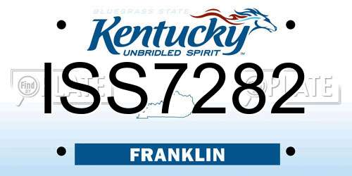 ISS7282 Kentucky License Plate
