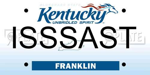 ISSSAST Kentucky License Plate