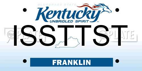 ISSTTST Kentucky License Plate