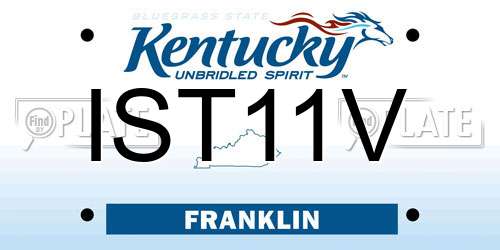 IST11V Kentucky License Plate