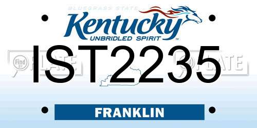 IST2235 Kentucky License Plate