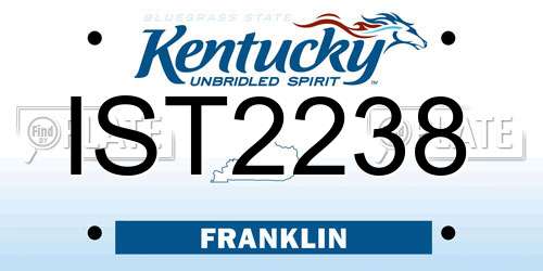 IST2238 Kentucky License Plate