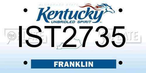 IST2735 Kentucky License Plate