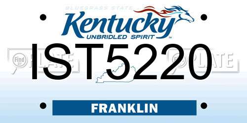 IST5220 Kentucky License Plate