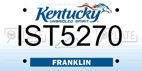 IST5270 Kentucky License Plate
