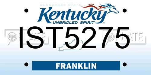 IST5275 Kentucky License Plate