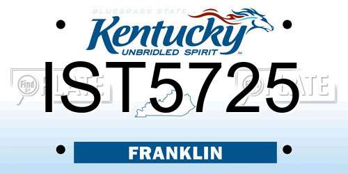 IST5725 Kentucky License Plate