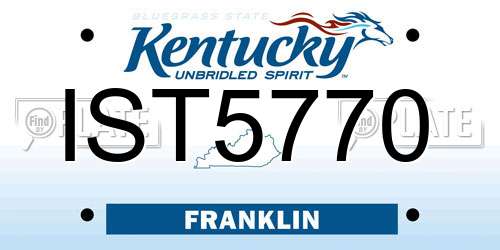 IST5770 Kentucky License Plate