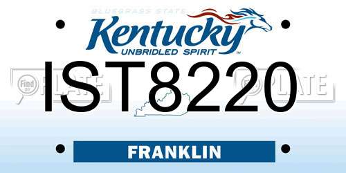 IST8220 Kentucky License Plate