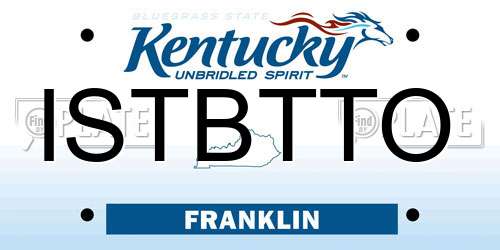ISTBTTO Kentucky License Plate