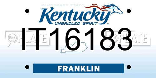 IT16183 Kentucky License Plate