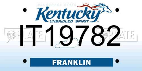 IT19782 Kentucky License Plate