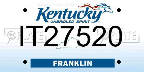 IT27520 Kentucky License Plate