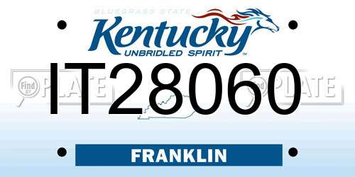 IT28060 Kentucky License Plate
