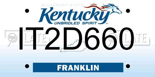 IT2D660 Kentucky License Plate