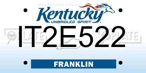 IT2E522 Kentucky License Plate