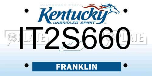 IT2S660 Kentucky License Plate