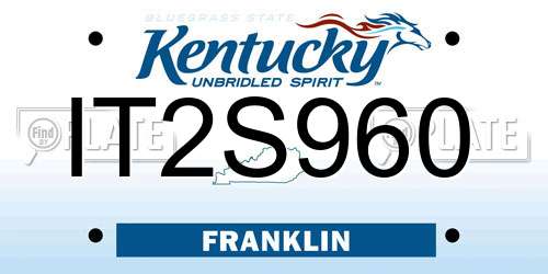 IT2S960 Kentucky License Plate
