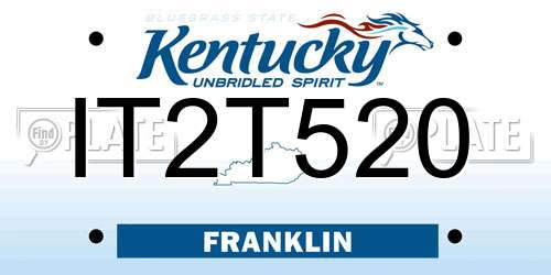 IT2T520 Kentucky License Plate