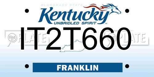 IT2T660 Kentucky License Plate