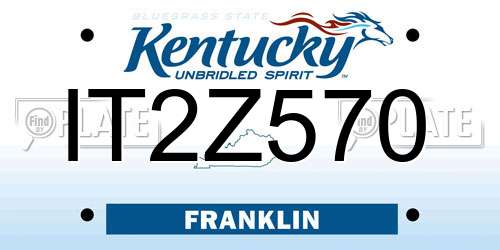 IT2Z570 Kentucky License Plate