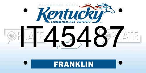 IT45487 Kentucky License Plate