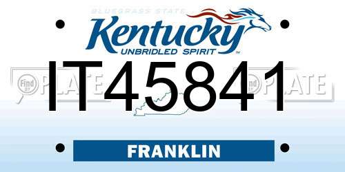 IT45841 Kentucky License Plate